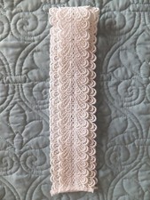 VINTAGE WHITE COTTON LACE BLOUSE OR TUXEDO SHIRT ACCENT TRIM