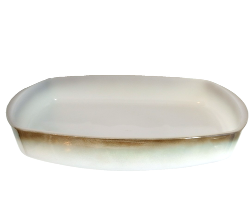 Federal Glass 1.5 Qt Baking Dish Iridescent Mesa Brown/Green Heat Proof MCM EUC - Picture 3 of 9