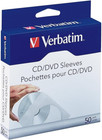 Cd/Dvd Paper Sleeves-With Clear Window 50Pk