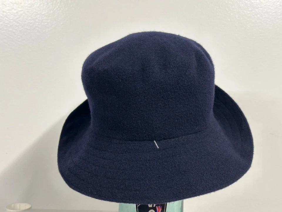 Sombrero de Colección Kangol Azul Lana Modelaine Cubo Terciopelo Arco Lahinch Nuevo con Etiquetas Mediano Foto 4 de 4