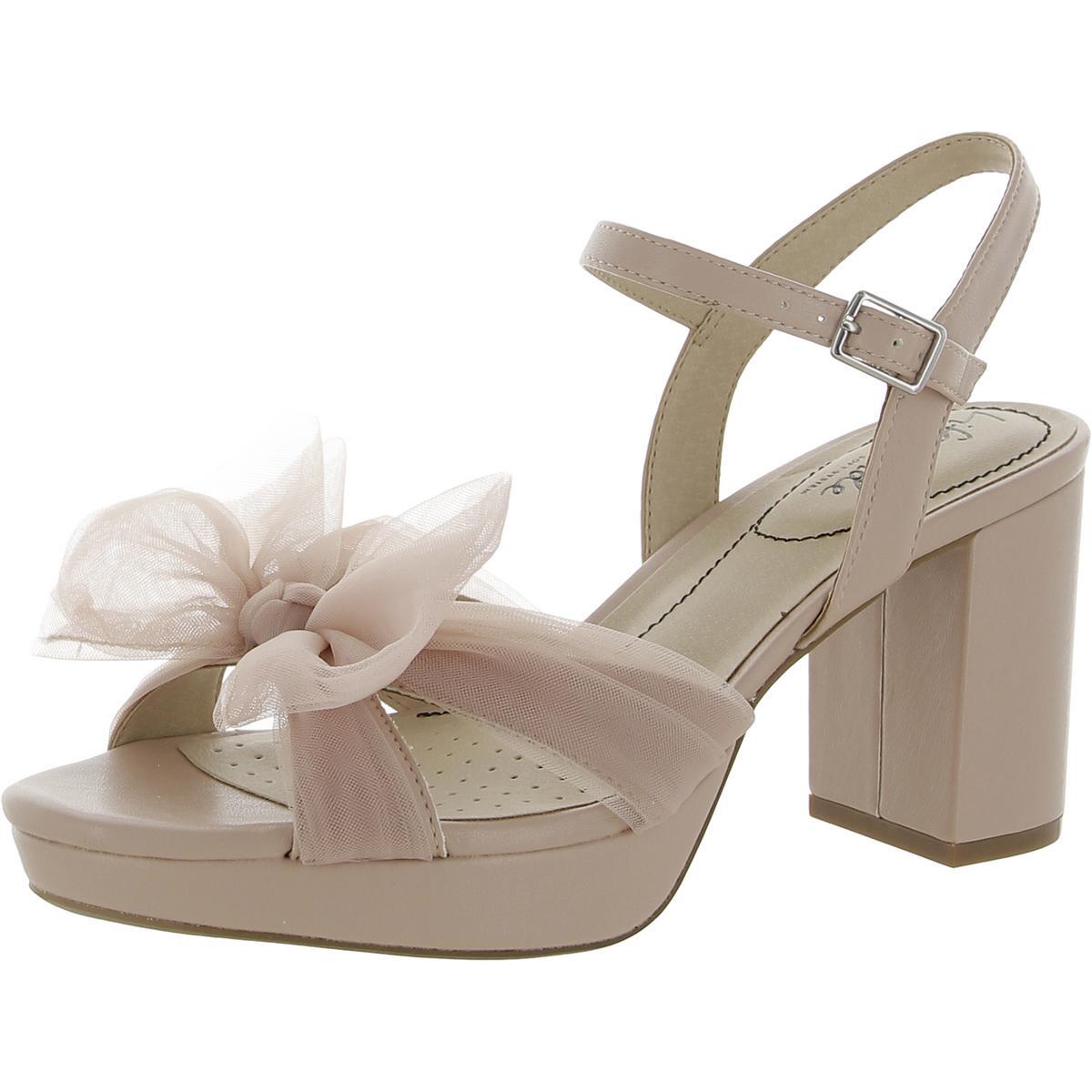 LifeStride Womens Last Dance Pink Open Toe Heels Shoes 9 Wide (C,D,W) BHFO 6100
