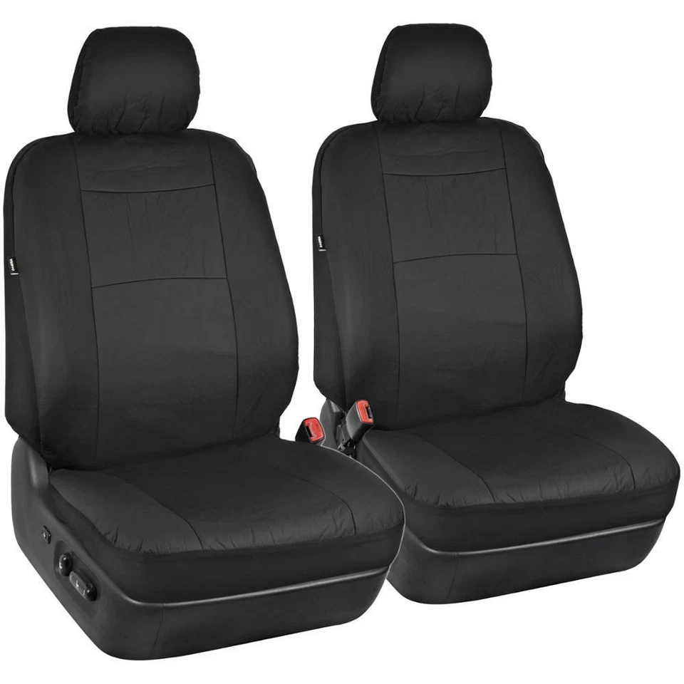 Fundas de asiento de coche de cuero PU negro y cubierta de volante con agarre deportivo de masaje Foto 4 de 4