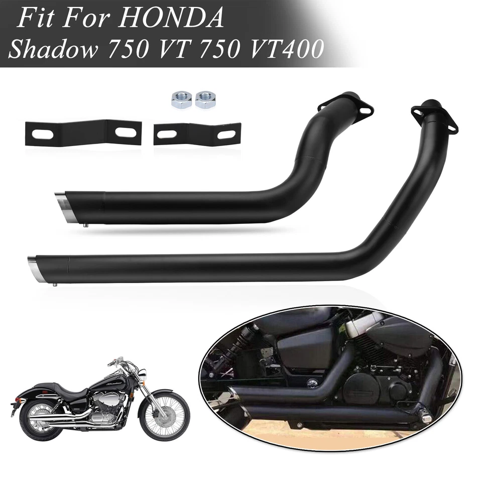 Shortshots Staggered Exhaust Pipes System For Honda Shadow Aero 750 Phantom 750 - Image 2 of 4