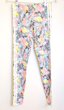 NWT Adidas Girls Leggings, Activewear, Floral, Black/Multicolor, Yoga, Gym, XL