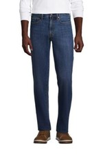 Lands' End Men's Relaxed Fit Jeans Dark Med Wash 37 NWOT 606 