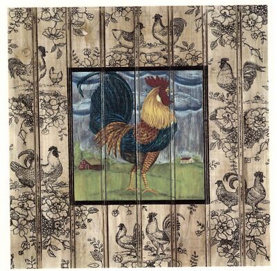 Early Riser Rooster Square Tile Overglaze Waterslide Ceramic Decals