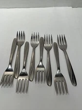 lot of 8 vintage 6” fork Stainless by Imperial USA Silverware Flatware Vtg