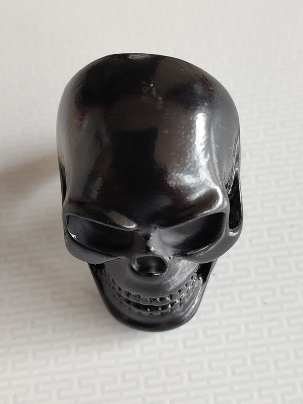 Stainless Steel Men's Gothic Black Skull Ring Size 12