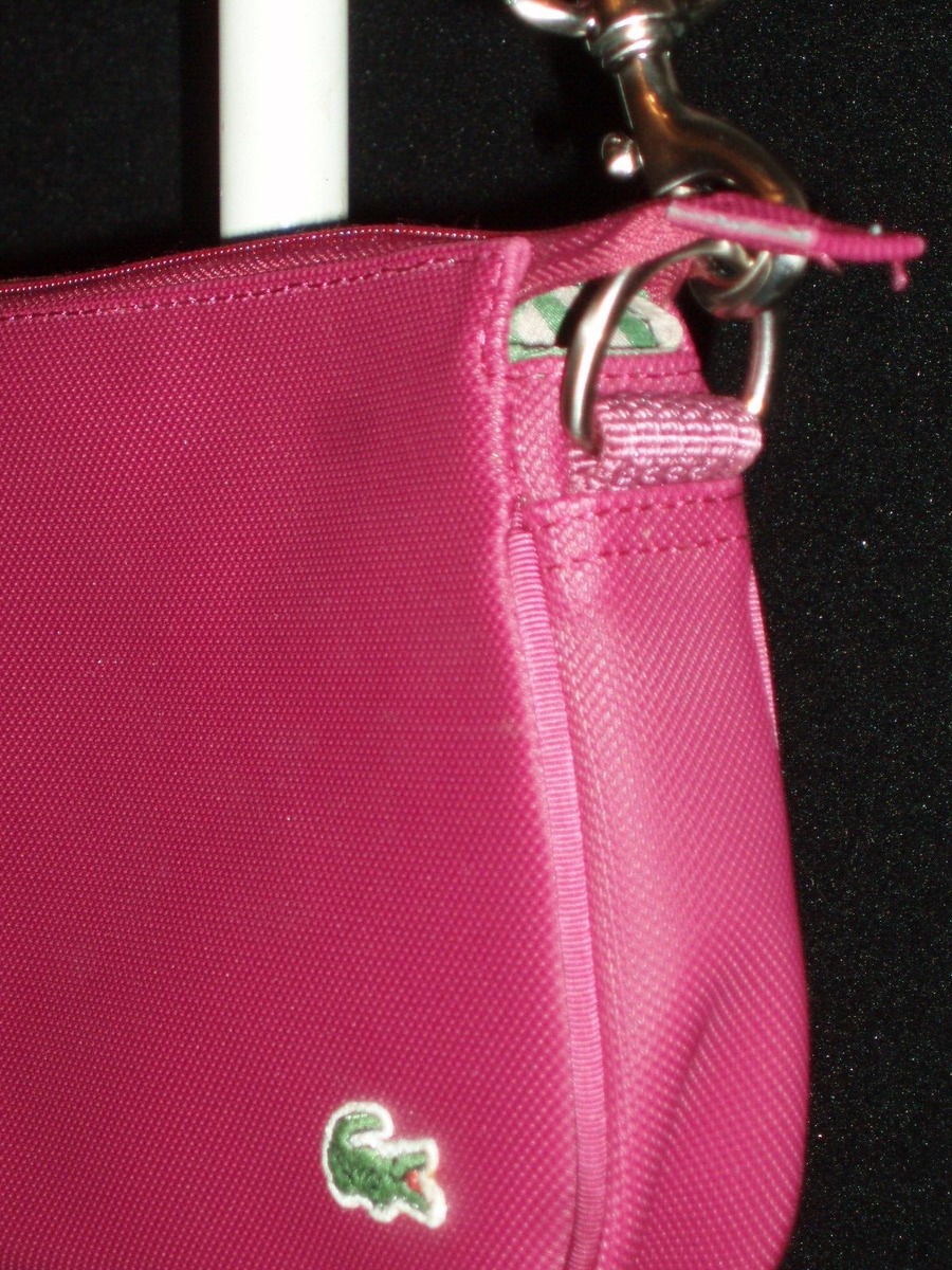 LACOSTE M40 NEW CLASSIC SQUARE BAGUETTE Handbag Purse PLUM