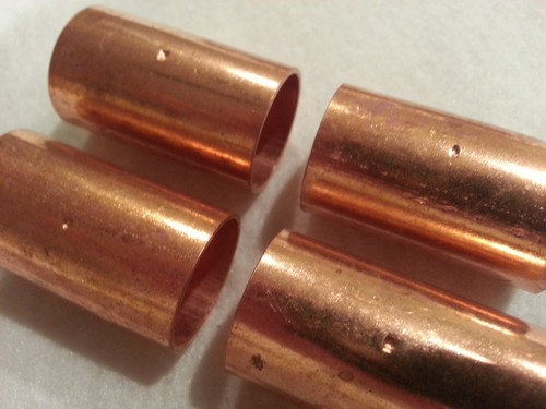 3/4" Copper Coupling with Stop. Fits Plumbing Copper. Solder Sweat New. Lot of 4