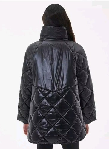 BNWT Barbour International Parade Oversized Jacket Coat Padded 16 BLACK Rrp £299 - Picture 6 of 9
