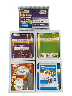 Hooked on Phonics Learn to Read Fun Pack K-2 Flip Flop Word Books Workbooks NEW