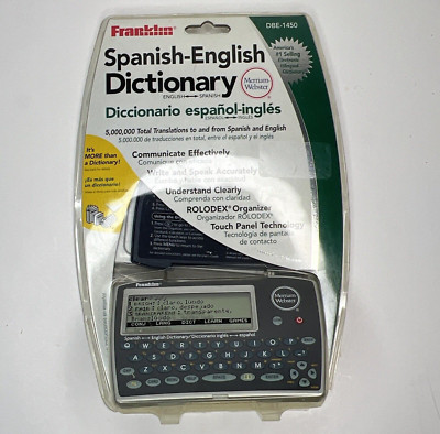FRANKLIN DBE-1450 Spanish-English Dictionary 1998 Merriam Webster NEW Sealed