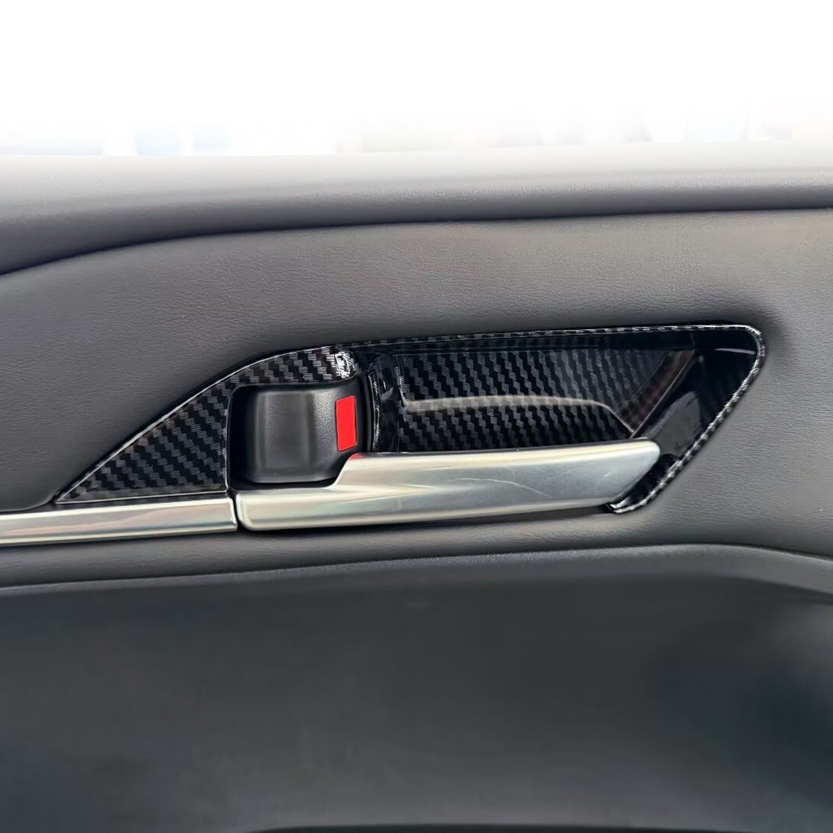 Carbon Fiber ABS Door Handle Bowl Covers For Toyota Camry 2018-2024 - Interior Trim