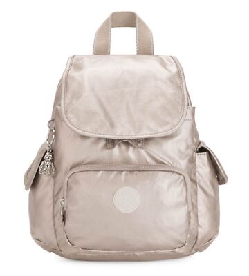 kipling Basic Plus City Pack Mini Backpack XS Metallic Glow Beige
