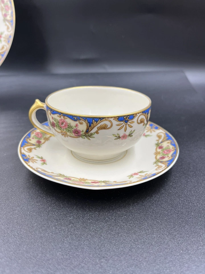 Juegos de 2 tazas y platillos de porcelana Charles Field Haviland Limoges GDA Foto 3 de 3