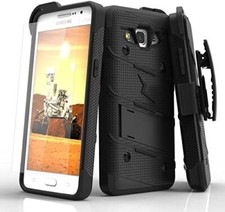 Funda Zizo Bolt Galaxy Grand Prime G530 con Protector de Pantalla de Cristal Templado