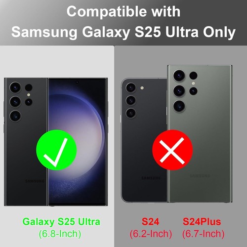 For Samsung Galaxy S25 Ultra Case with Shockproof Protection Back Cover, Black - Picture 2 of 7