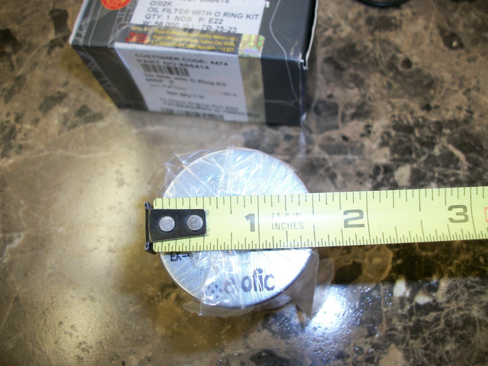 Royal Enfield oil filter w/o-rings # 888414  Continental GT, Bullet, Classic 500