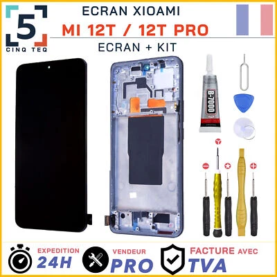 CINQ TEQ Ecran LCD Complet Remplacement Xiaomi Mi 12T 5G 22071212AG / 12T Pro 22081212UG