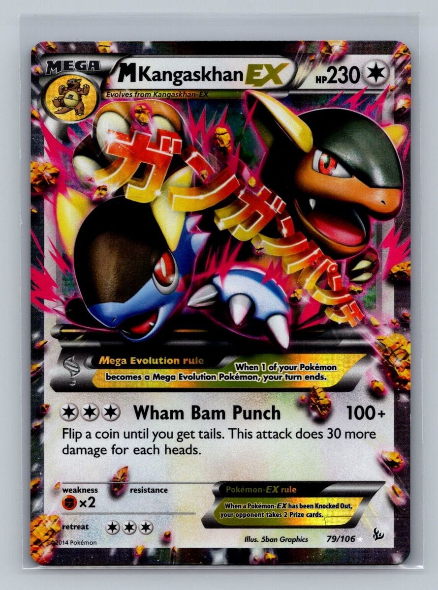 MEGA kangaskhan EX 79/106 ULTRA RARE Pokemon XY Flashfire Holo Rare NM 2014  M