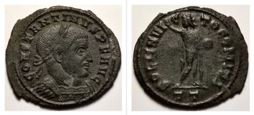 Nummus de Constantin Ier  / (306-337) / "Soli Invicto Comiti" / Ticinium - Zdjęcie 1 z 3