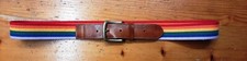 40mm Rainbow/Peace/Rainbow Striped Belt with Leather -100 Made in Italy