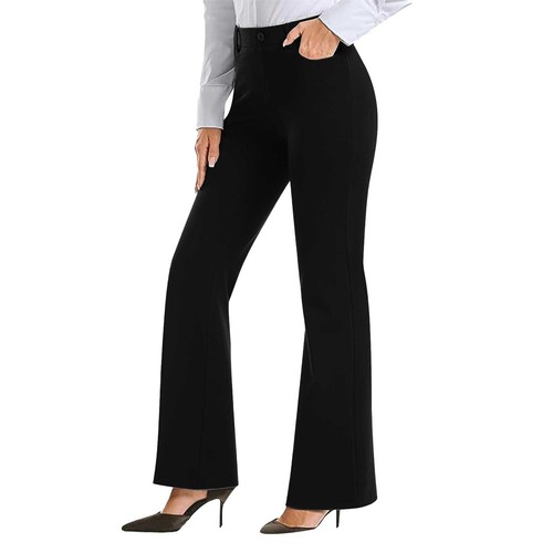 Women Office Pants Business Casual Work Pants with Pocket Pull On Regular Slacks - Picture 26 of 51