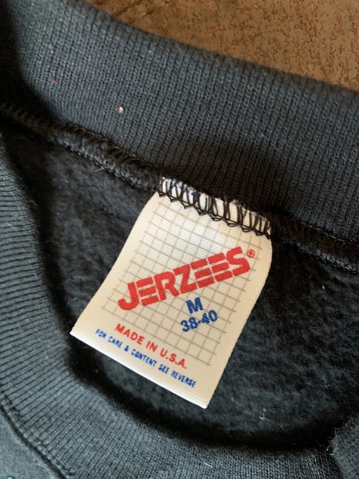 Sudadera de Navidad vintage JERZEES para mujer suéter feo mediano metálico Foto 3 de 4