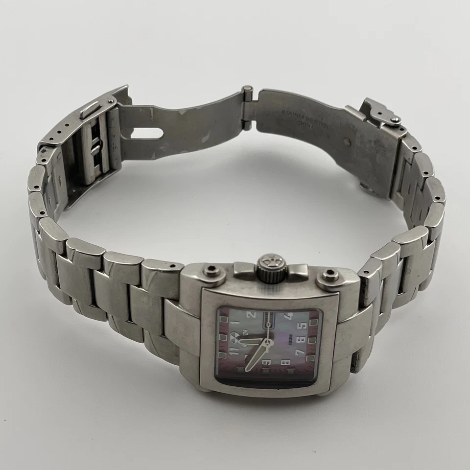 Reloj Reactor MC2 Mujer Raro Aspecto Perla Dial Día Fecha 25mm Estuche Cuarzo Pulsera Foto 2 de 4