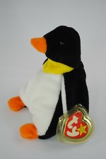 Ty Beanie Babies Waddle the Penguin 1995 PVC MWMT  Tag Protector Plush Toy 