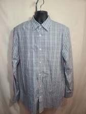 Banana Republic - Men's Dress Shirt - Blue Plaid - Sz L