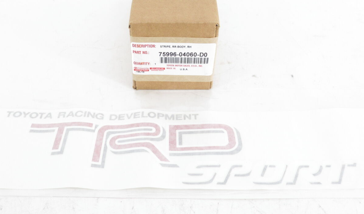 Genuine OEM Toyota 75996-04060-D0 Red TRD Sport Pickup Right