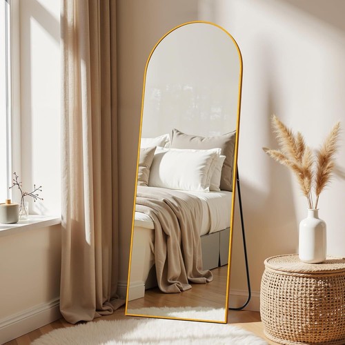 Full Length Mirror with Stand 59"x16" Leaning Mirror Hanging Wall Mounted Mirror - Picture 13 of 47