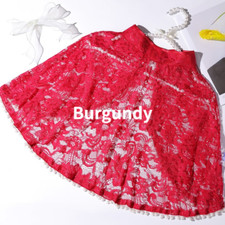 Wedding Lady Lace Cloak Cape Short Poncho Shawl Vintage Style Thin Elegant Chic
