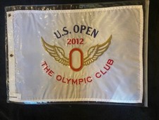 OFFICIAL 2012 US OPEN EMBROIDERED FLAG OLYMPIC CLUB WEBB SIMPSON CHAMPION