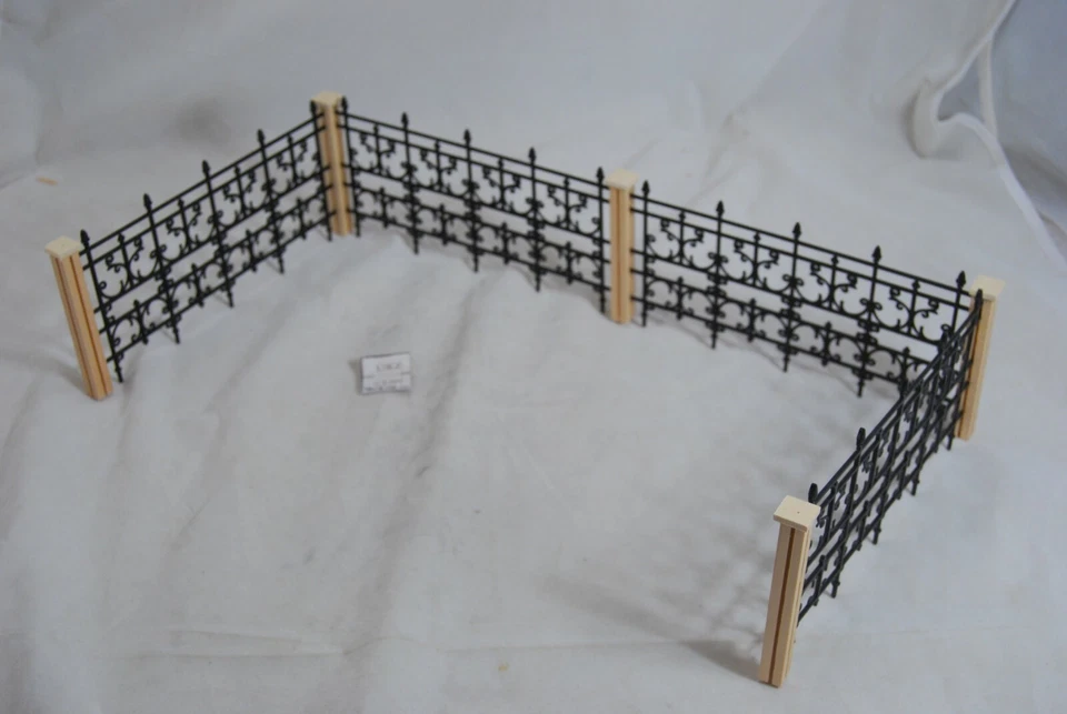 VICTORIAN FENCE POST SET 9pcs - 3-1/2" high fits C14 1/12 MWC142 - Image 3 of 4