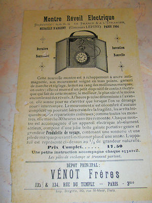 advertising electric alarm clock competition lepine 1904 (ref 9)