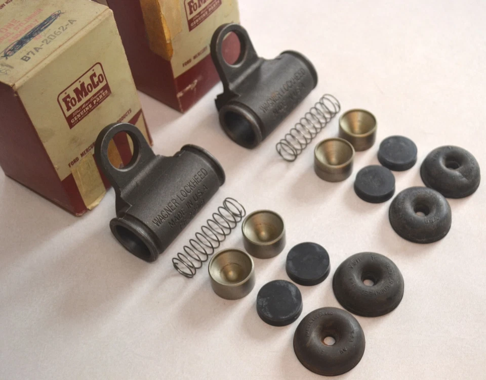 Cilindros de rueda de freno delantero Ford Fairlane 1957-1959, izquierda y derecha, '58 Edsel Foto 3 de 4