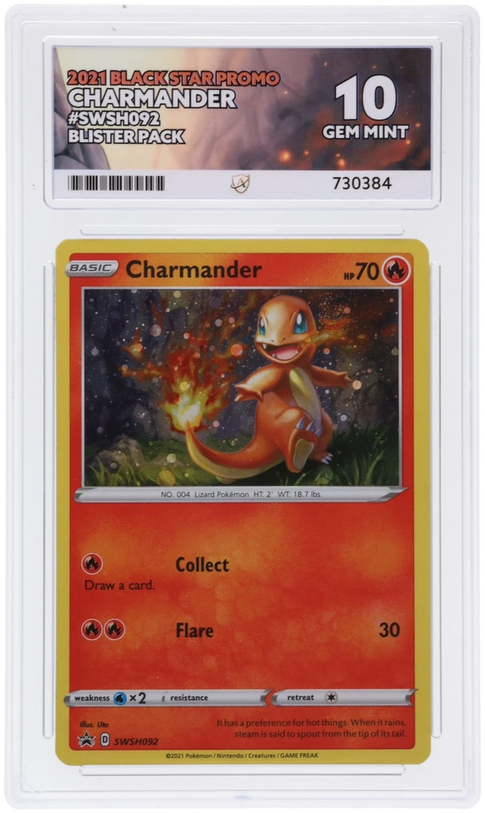ACE 10 Charmander SWSH092 2021 Black Star Promo Graded Card POP 4