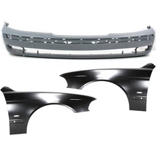 51118208313, 41358162133, 41358162134 New Bumper Covers Fascias Set of 3 Front