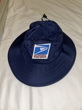 USPS United States Postal Service Blue Bucket Sun Hat Size L Made in USA
