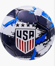 ICONSPORTS USA Federation Size 5 Soccer Ball Blue/White/Black/Red w/ Pump
