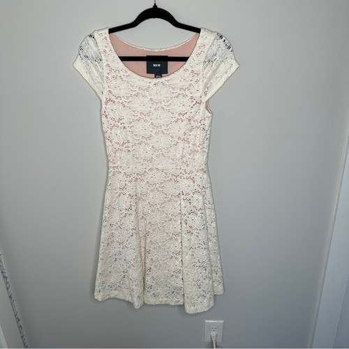 Maeve Dayflower Spitzenkleid Größe Small elfenbein Spitze gefüttert GUC Anthropologie klassisch