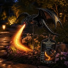 Solar Dragon Fire Garden Light Solar Dragon Fire Garden Stake Light