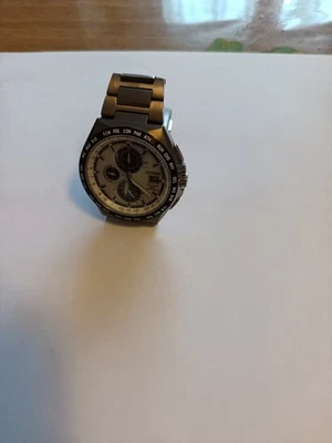 Citizen Orologio Uomo Multi-quadrante In Titanio Eco-Drive BY1018-80X - Quadrante Rosso, Funzione Orologio Mondiale E Fasi Lunari - 3