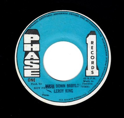 REGGAE-LEROY KING-MASH DOWN BABY/VERSION-PHASE ONE