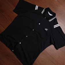 Vintage 60s Hilton Bowling Shirt Black Medium Made In USA