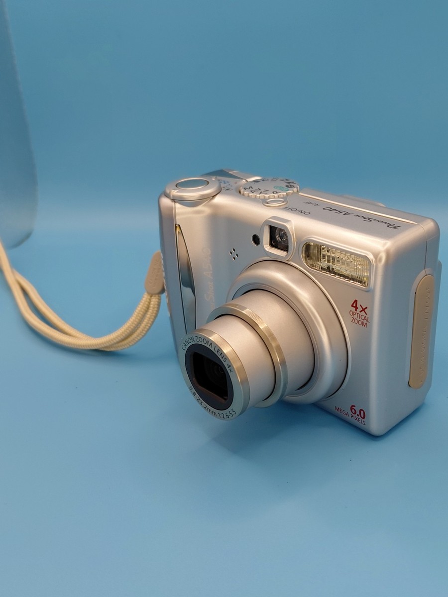 Canon PowerShot A540- 6.0MP Digital Camera 4x Zoom Silver + Tested