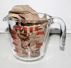 Vintage Pyrex Sz. 2 Cup Glass Measuring Cup Red Lettering Made in USA